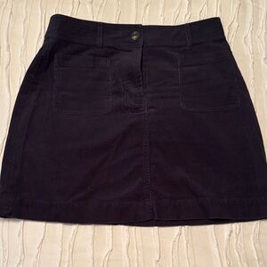 Boden Navy Corduroy Skirt
